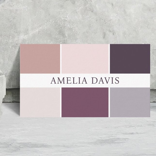 Elegant Pastel Palette Colors Pattern Business Card (Creator Uploaded)