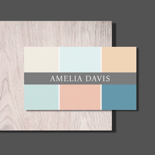Elegant Pastel Palette Colors Pattern Business Card