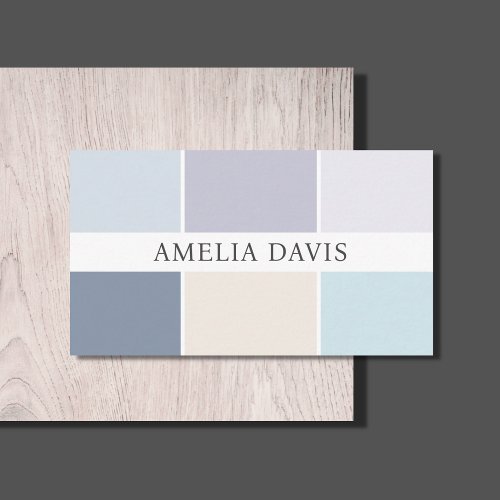 Elegant Pastel Palette Colors Pattern Business Card