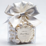 Elegant Pastel Pearls Bridal Shower Classic Round Sticker<br><div class="desc">The item is a stunning blend of sophistication and romance, designed to celebrate the bride-to-be with timeless elegance. Set in a soft pastel color palette, this item exudes a sense of grace and refinement, perfect for a chic and stylish gathering. Delicate, lustrous pearls elegantly embellish the design, symbolizing purity, beauty,...</div>