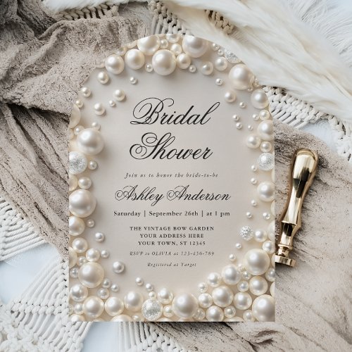 Elegant Pastel Pearls Bridal Shower