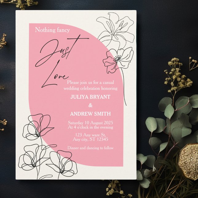 Elegant pastel pink and  cream Wedding  invitation (Creator Uploaded)