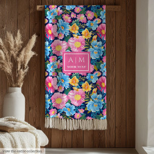 Elegant Pastel Pink Blanket Custom Wedding Gift