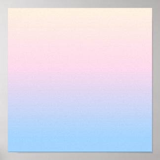 elegant pastel pink blue bright gradient colors poster