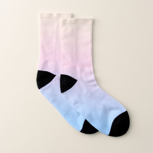 elegant pastel pink blue bright gradient colors socks