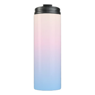 elegant pastel pink blue bright gradient colors thermal tumbler