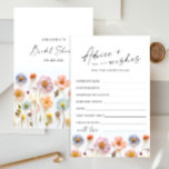 Elegant Pastel Pink Bohemian Advice & Wises<br><div class="desc">Elegant Dusty Blue Winter Foliage Advice Card.
Personalize with the bride to be's name and date of shower. 
For further customization,  please click the "customize further" link. If you need help,  contact me please.</div>