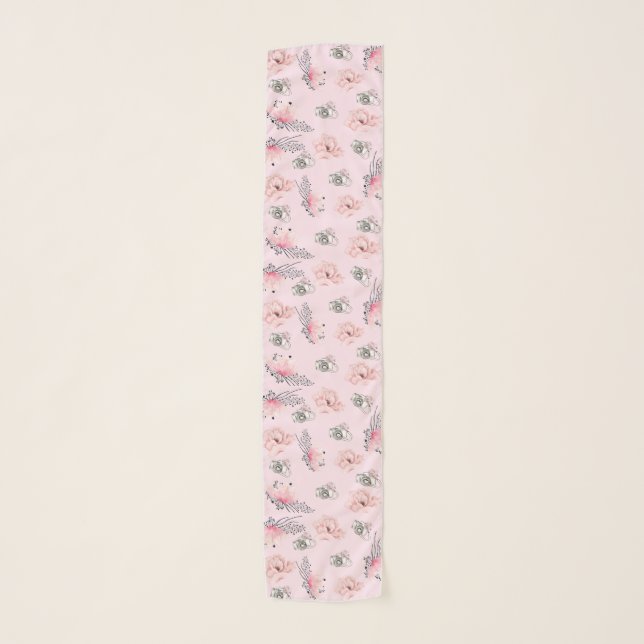 Elegant Pastel Pink Chic Scarf (Front)