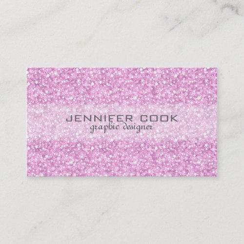 Elegant Pastel Pink Glitter &amp; Sparkles Business Card Templates