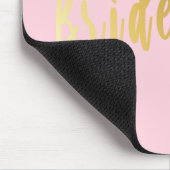 Elegant pastel pink & gold bridesmaid mouse pad (Corner)