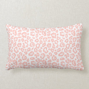 Elegant Pastel Pink Leopard Print Pattern Lumbar Pillow