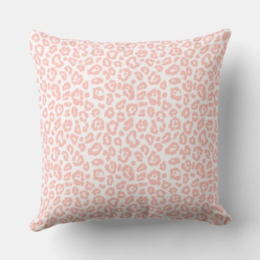 Elegant Pastel Pink Leopard Print Pattern Throw Pillow | Zazzle