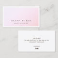 Elegant Pastel Pink Ombre Calling Card | Zazzle