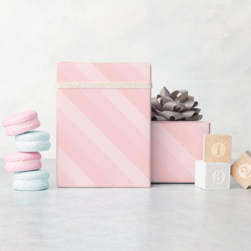 Elegant Pastel Pink Peach Color Tones Stripes Gift Wrapping Paper