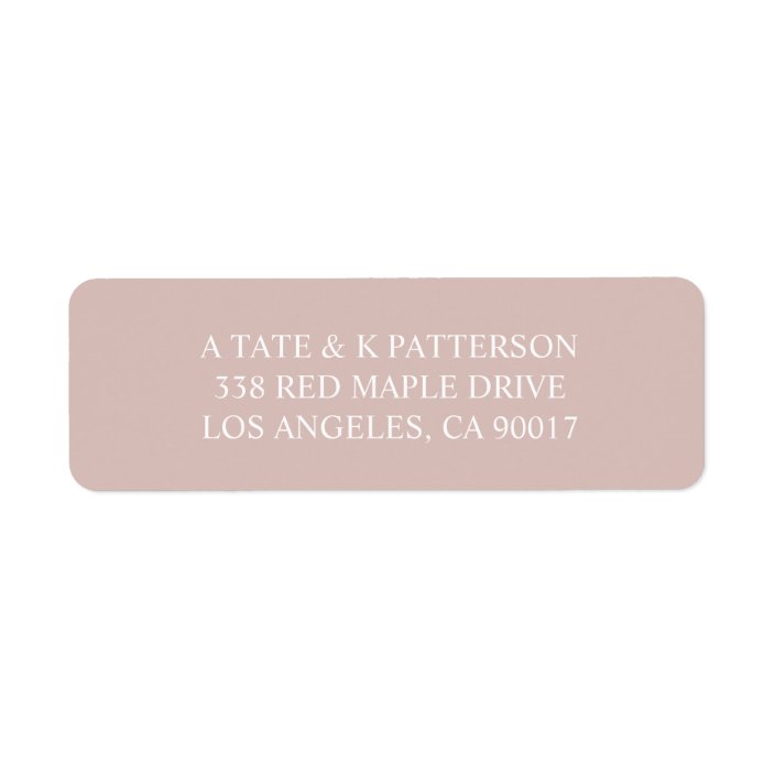 Elegant pastel pink return address labels