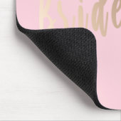 Elegant pastel pink & rose gold bridesmaid mouse pad (Corner)