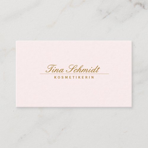 Einfache elegante Kosmetik Salon Spa Rosa Business Card Templates