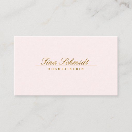 Customizable Einfache elegante Kosmetik Salon Spa Rosa Business Card Templates