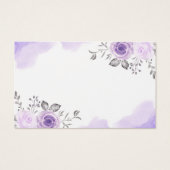 Elegant Pastel Purple Floral Diaper Raffle Tickets (Back)
