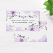 Elegant Pastel Purple Floral Diaper Raffle Tickets (Desk)