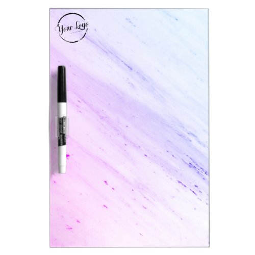 Elegant pastel purple pink marble custom logo dry erase board