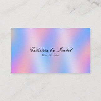Elegant Pastel Rainbow Aesthetic Business Card