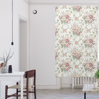 Elegant Pastel Roses Shabby Chic Blackout Curtains