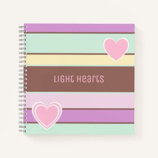 Elegant Pastel Stripes Hearts, Light Pink