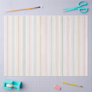 Elegant Pastel Stripes Tissue Paper