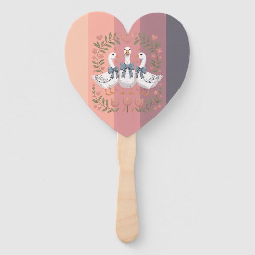 Elegant Pastel Swan -Custom Name Hand Fan