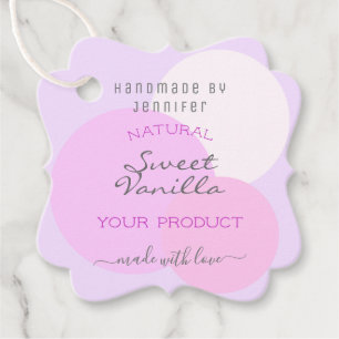 Elegant Pastel Template Product Packaging Supplies Favor Tags