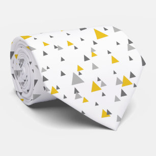 Elegant Pastel Triangles Modern Geometric Pattern Tie