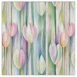 Elegant pastel tulip pattern fabric