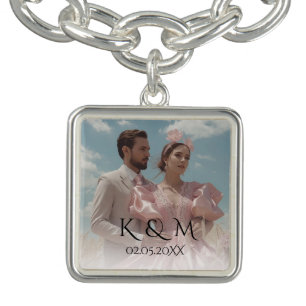 Elegant Pastel Vintage picture Wedding Bracelet