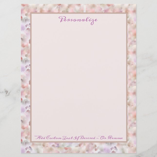 Elegant Pastel Watercolor Abstract Personalize (Front)