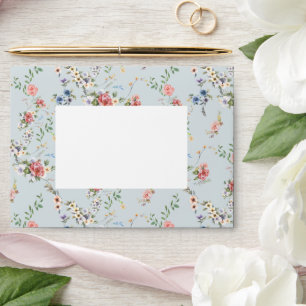 Elegant Pastel Watercolor Boho Floral Envelope