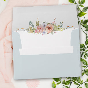 Elegant Pastel Watercolor Boho Floral Envelope
