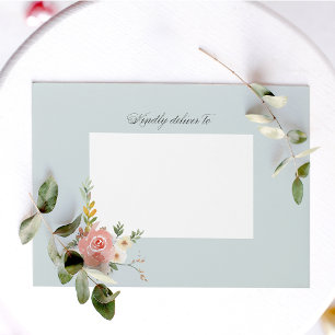 Elegant Pastel Watercolor Boho Floral Envelope