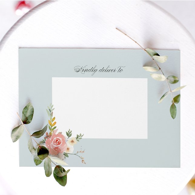 Elegant Pastel Watercolor Boho Floral  Envelope (Creator Uploaded)