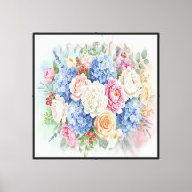 Elegant Pastel Watercolor Floral Bouquet