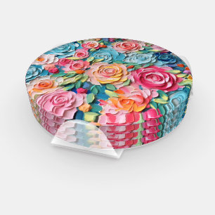 Elegant Pastel Watercolor Floral Coaster Set