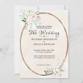Elegant Pastel Watercolor Floral Invitation