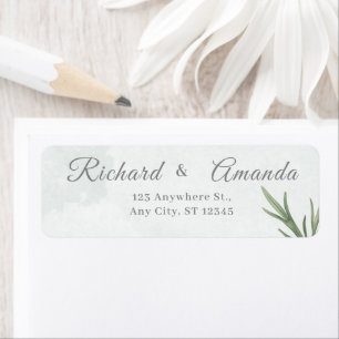 Elegant Pastel Watercolor Floral Wedding Label