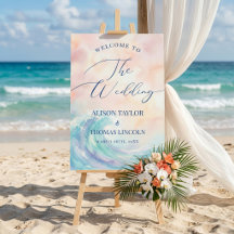 Elegant Pastel Watercolor  | Soft Blush & Aqua