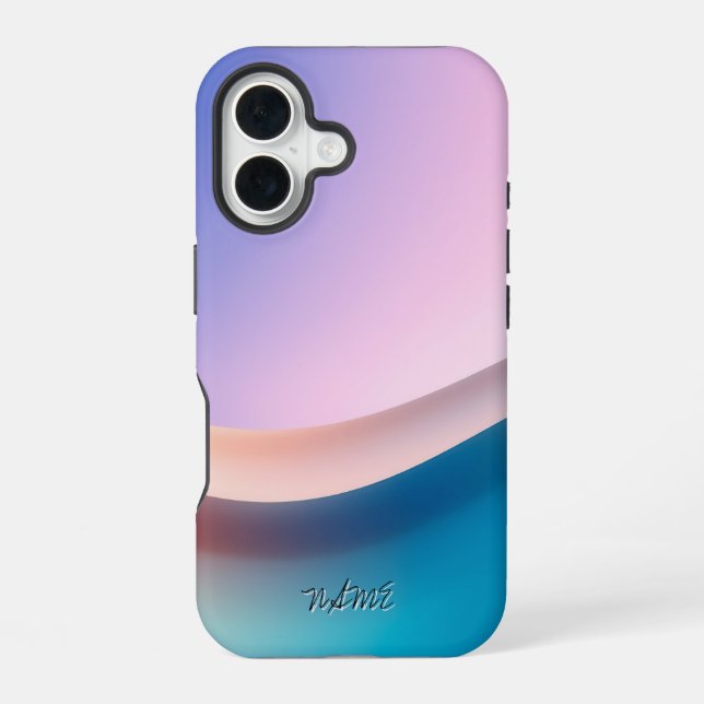Elegant Pastel Wave Gradient Iphone Case (Back)