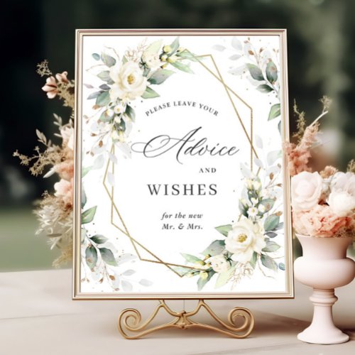 Elegant Pastel White Roses Advice & Wishes