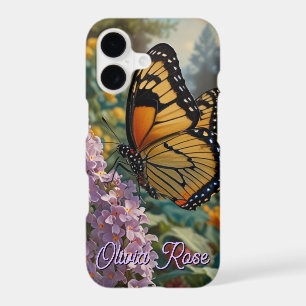 Elegant pastel wildflower garden with butterfly iPhone 17 case