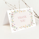 Elegant Pastel Wildflowers Blank Wedding Thank You<br><div class="desc">Thank your guests with these elegant wildflower themed folded thank you cards.</div>