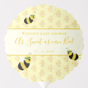 Elegant Pastel Yellow Honey Bee Baby Shower Decor Balloon
