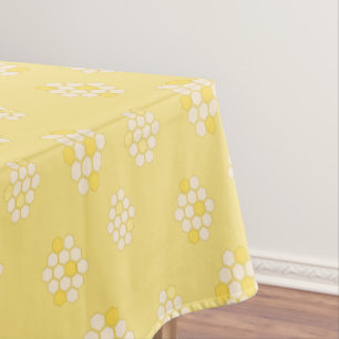 Elegant Pastel Yellow Honeycomb Baby Shower Tablecloth